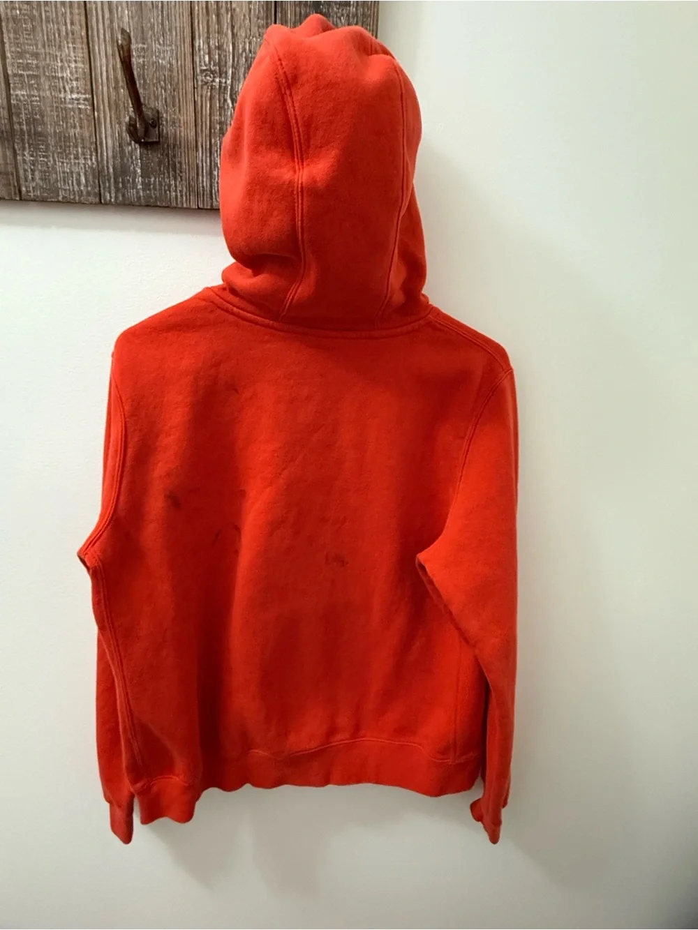 Nike Orange Hoodie with White Swoosh size large - Picture 8 of 8